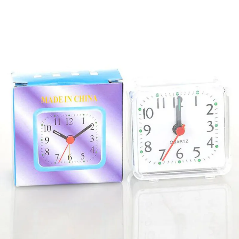 Desktop Alarm Clock Portable Cute Mini Cartoon Multi-function Trip Bed Beep Alarm Clocks Home Decoration ZA5950