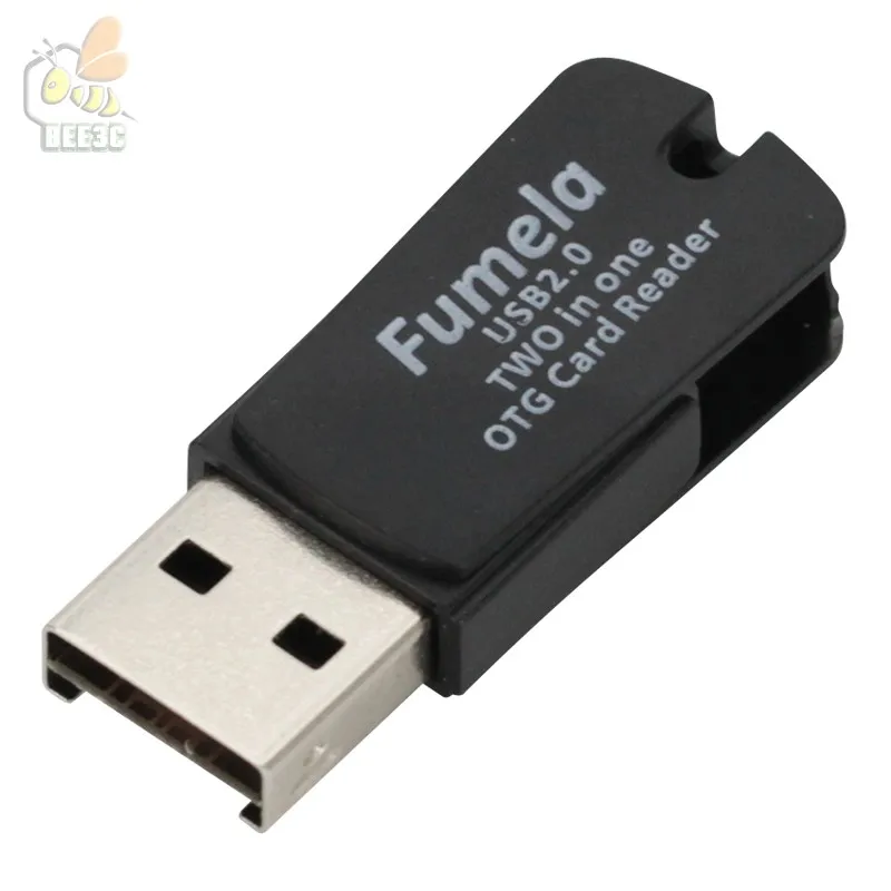 2 W 1 USB Male do Micro USB Dual Slot Adapter z Reader kart pamięci TF / SD Przydatny dla Smartphone Android 500 sztuk