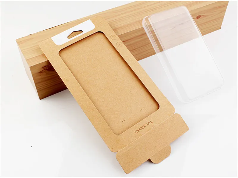 Universal Plain Kraft Brown Paper Retail package Packaging box boxes for phone Case iphone 7 8 6 6S plus SAMSUNG Galaxy S7 edge With insert