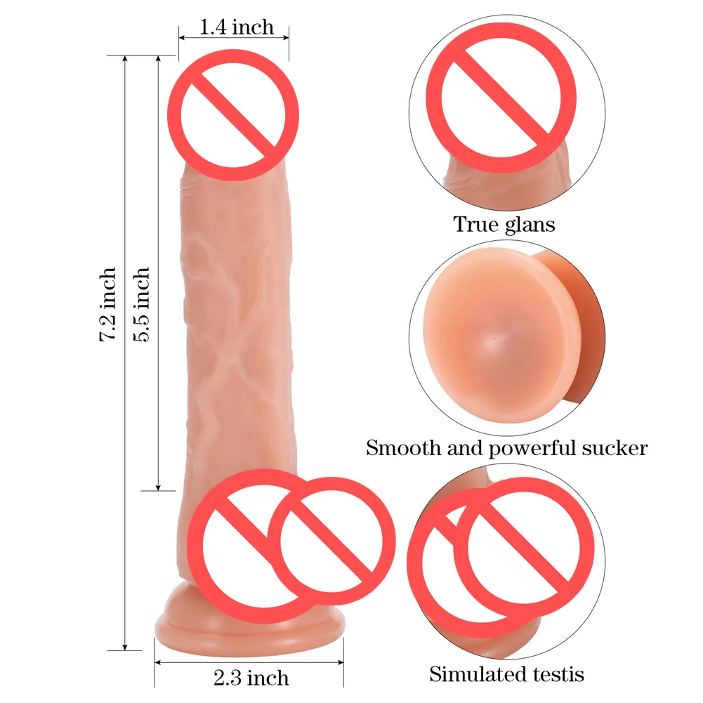 YUELV 72 pouces doux réaliste double couche gode en silicone avec forte ventouse pénis artificiel coq pour les femmes se masturbent sexe D3904095