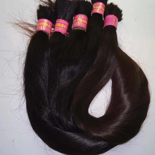 100g Brazilian Straight Hair Bulk Human Hair For Braiding 1 Bundle 10 to 26 Inch Natural Color Hair Extensions