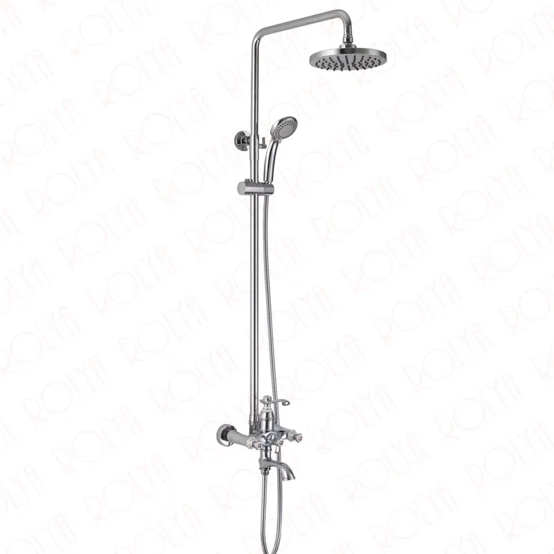 Rolya Venus Golden / White / Orb / Chrome Exposed Luxurious Bathroom Shower System BathShower Mixer Set