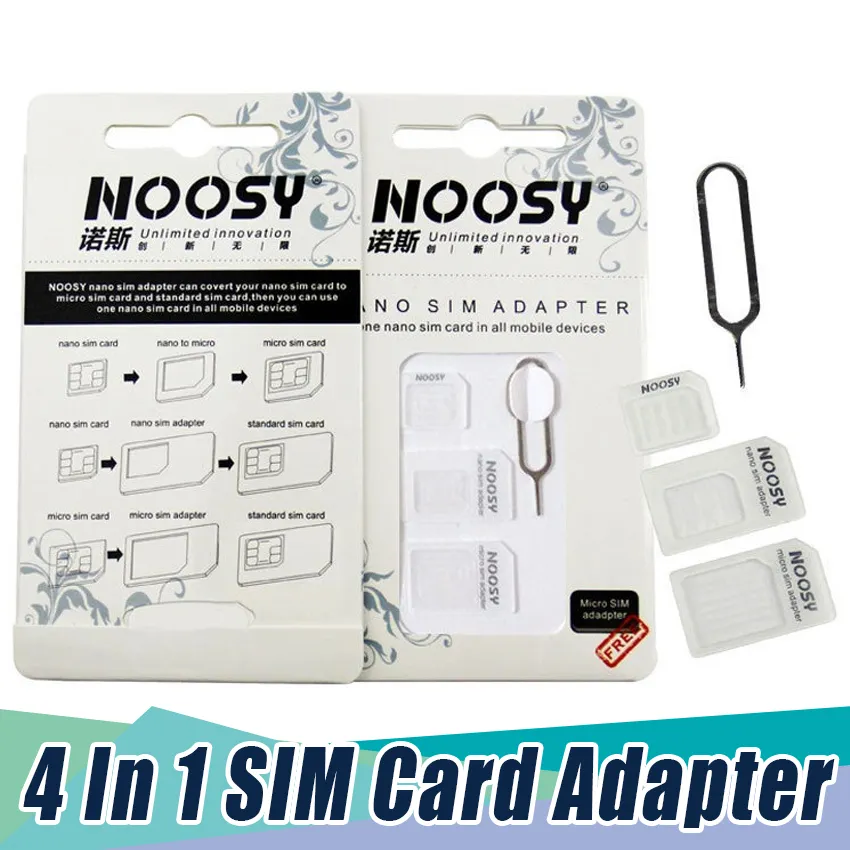 NOOSY Nano Micro SIM Sd Card Adapter Argos Eject Pin 4 In 1 For IPhone