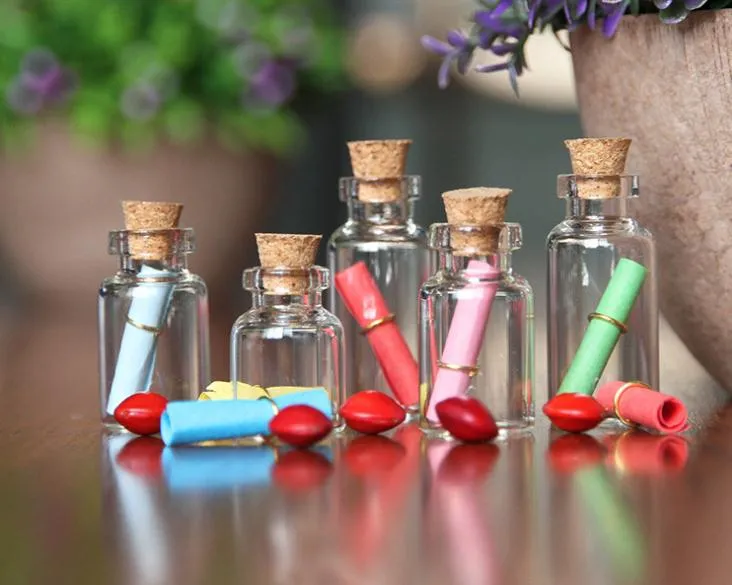 Glass Bottle With Cork Multi Standard Drift Vial Wishing Bottles Empty Transparent Small Phial Stopper Packaging Vials Hot Sale SN1410