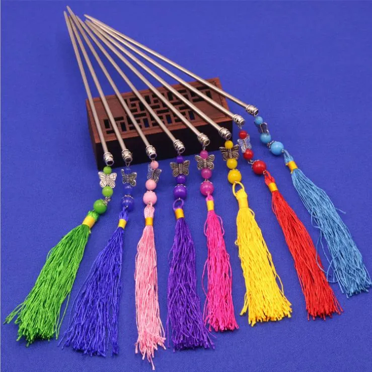 handmade crystal tassels haripin JJYGYTG Chinese hairpin Hanfu Crystal Hair Pins Ancient  main image 3