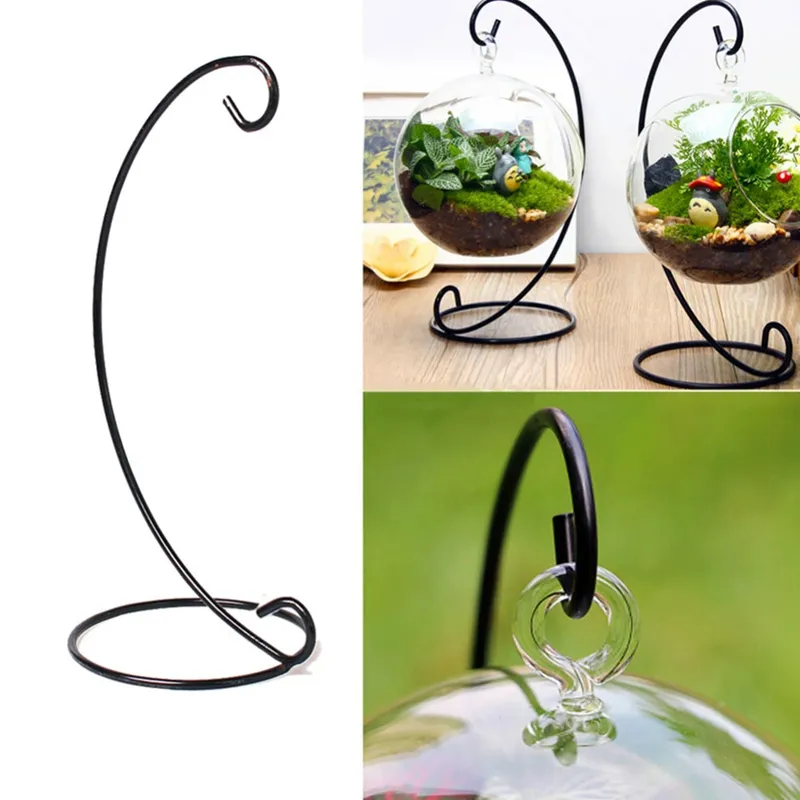 Iron Candle Holder Moroccan Candlestick Glass Ball Hanging Bracket