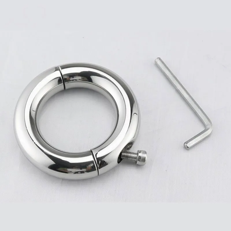 Stainless Steel Penis Cock Rings Scrotum Ring Bondage Penis Stretch Sex Ring Ball Stretcher Sex Toys for Men Delay Ejaculation