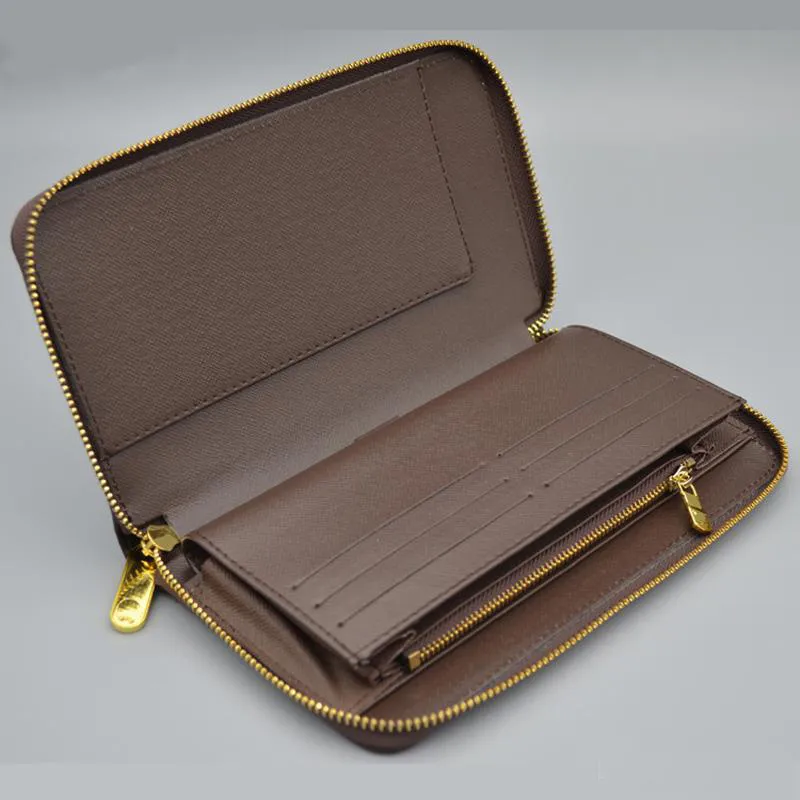 Entier classique portefeuille standard mode cuir long sac à main sac à main pochette à glissière poche à monnaie date code note compartiment embrayage 6280F