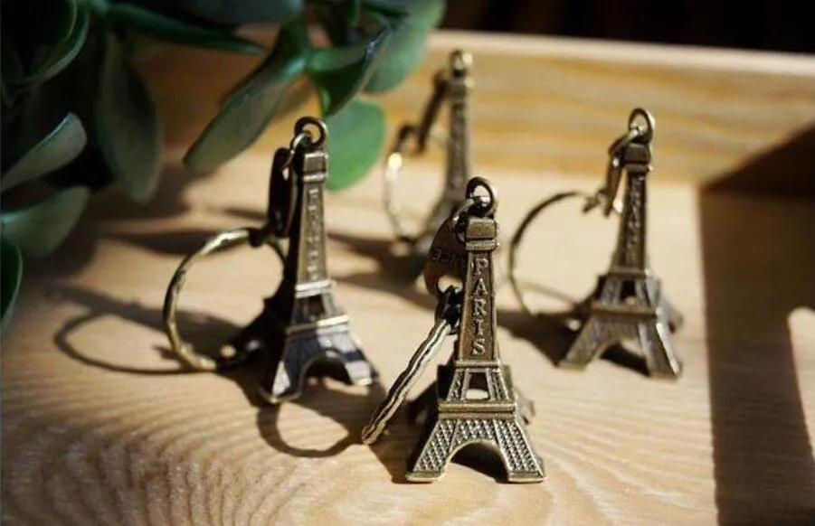 برج ايفل سبائك سلاسل المفاتيح مفتاح سلسلة حلقة المعادن فرنسا برج إيفل المفاتيح من حقيبة 3 لون