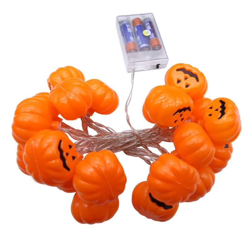 Halloween Dyni Led String Lights 2.5m 20 LED Dekoracje Halloween 3D Wiszące Dyni Czaszki Latarnie Wakacje Wakacje