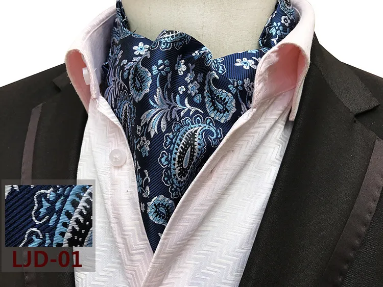 Ny Paisley Cravat Casual Men Slips British Style Cravat Gentleman Silk Neck Ties Suit Scarves High Quality Fashion Handgjorda Slips Blommor