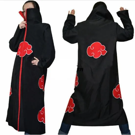 Anime Naruto Cosplay Costume Akatsuki Cloak Naruto Uchiha Itachi