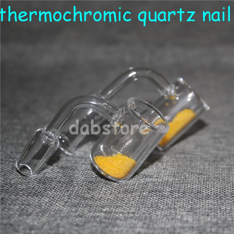 smoking pipes Quartz Thermochromic nail Bucket Banger Domeless Thermal Banger Nails 14mm Male Female 25mm OD Colorful For Glass Bongs Oil Rigs