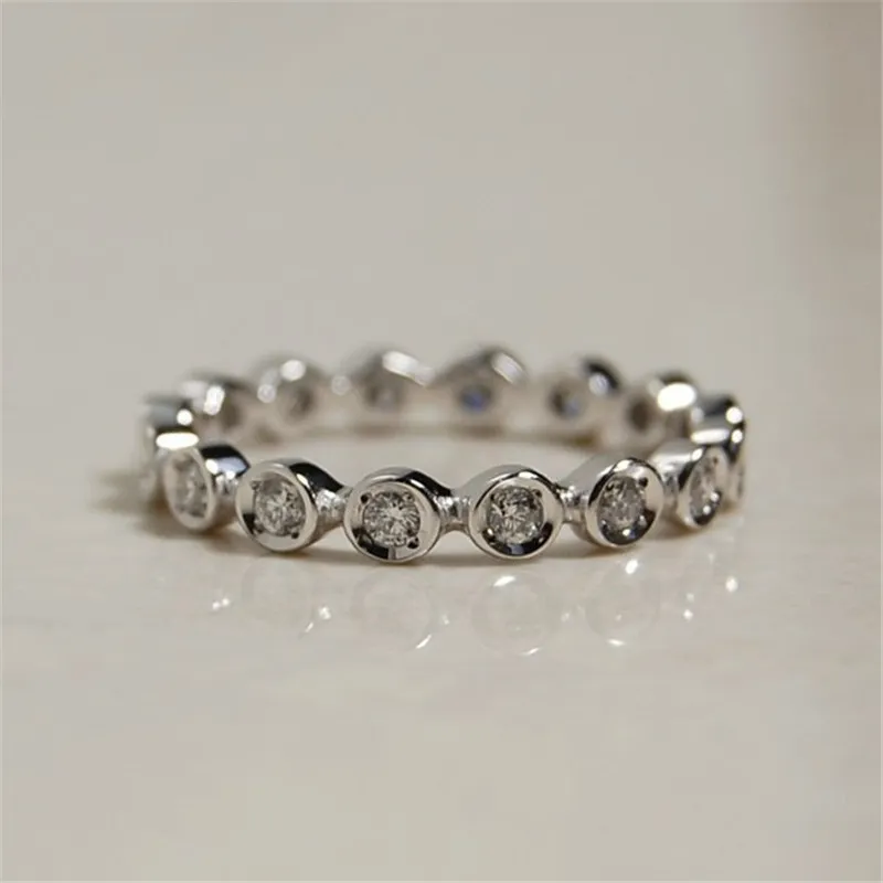 Charm Schmuck Diamant Cz Fingerring 100 % echtes 925 Sterling Silber Verlobung Eheringe für Frauen Bijoux Geschenk