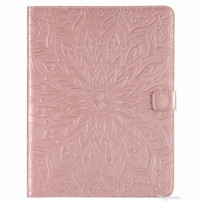 Mandala Flower Embossed Sleep Wake UP Flip Wallet Stand PU Leather case for ipad Mini 123 4 New ipad 9.7 2017 2018 234 Air 1/2 T280 T350
