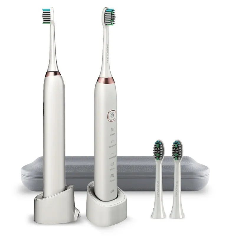 Ultrasonic Sonic Electric Toothbrush S100 5 models Wireless rechargeable battery IPX7 Waterproof Inductive charger LED indicator