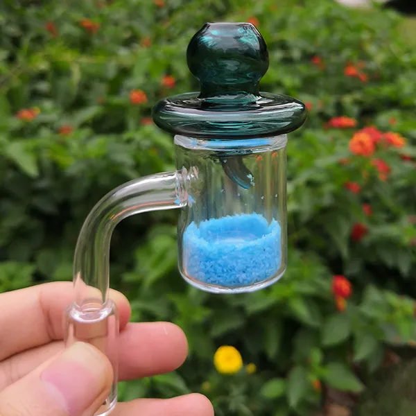 유리 UFO 탄약 모자 OD 38mm 돔 석영 Banger 네일 Enail Domeless 두꺼운 손톱 유리 봉 Dab Rig