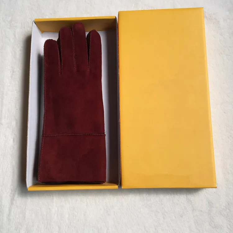 Классические модные женские новые шерстяные перчатки кожаные перчатки 100% шерсть бесплатная доставка во многих цветах