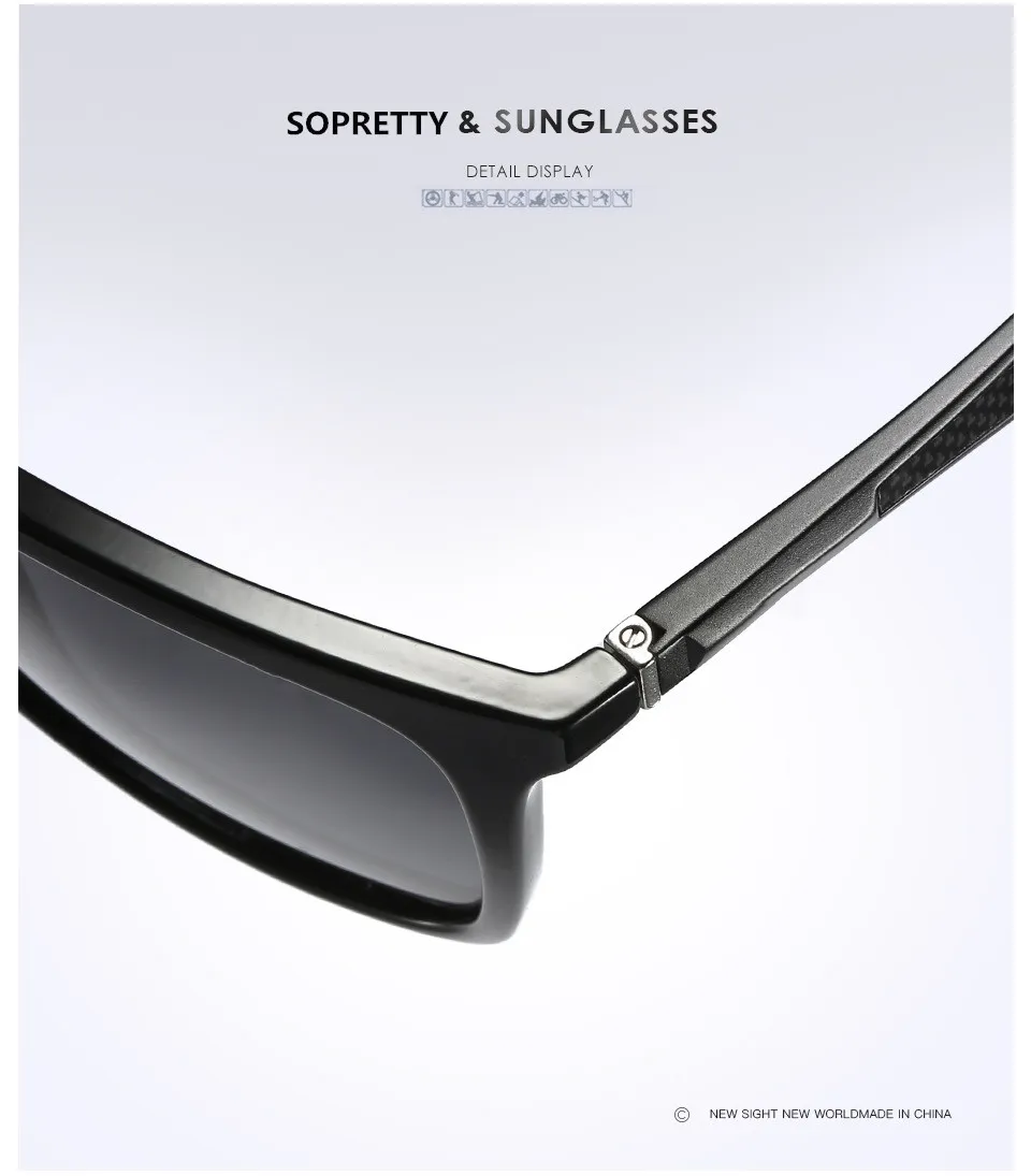 UV400 New Fashion Sport Polarized Sunglasses flash Eyewear AlMg legs Night Vision Goggles Driving Fishing for Men A5367247537