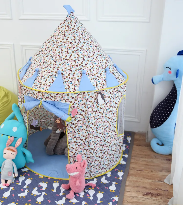 Huis voor kinderen Game Tent Blue Price Castle Beste cadeau voor kinderen Kid Tent Playhouse Kinderen Outdoor Toys