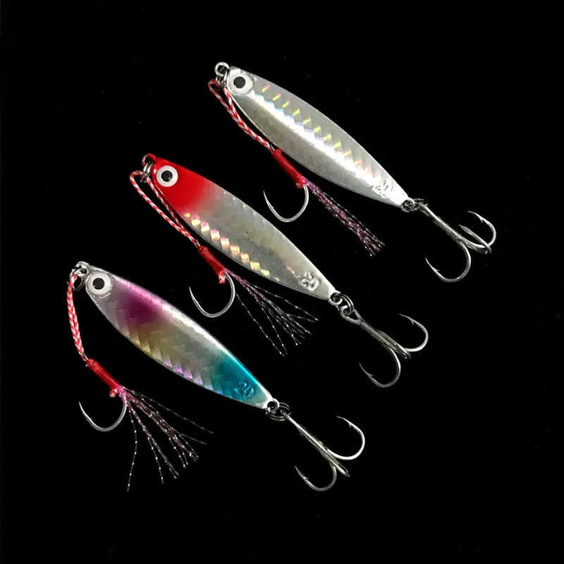 Shore Cast Lure Fishing Bait Slow Shaking Jigs Artificial Jigbait Metal Lures 20g 6,3cm 5g Lot 3 stycken