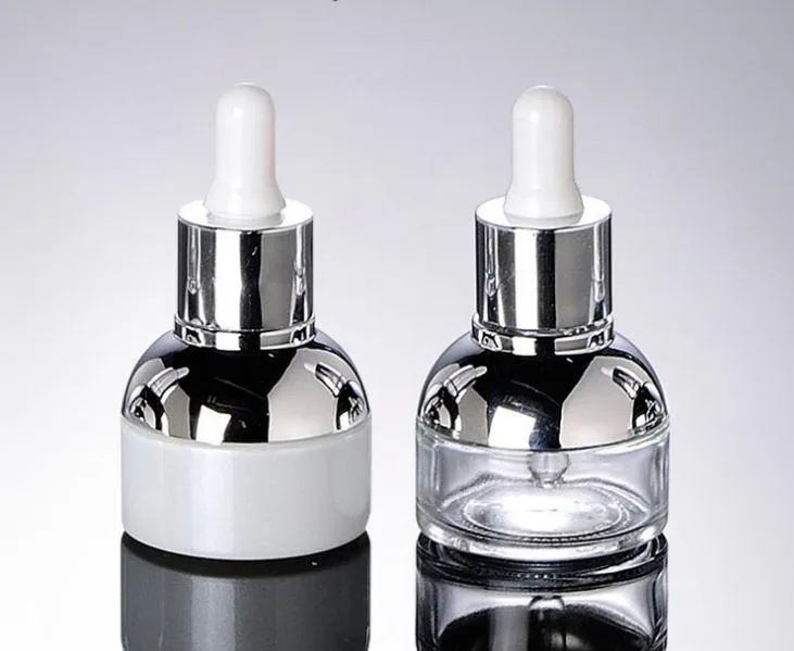 30ML الزجاج الشفاف زجاجات القطارة فارغة الزيوت العطرية زجاجة عطر النساء حاوية مستحضرات التجميل الصغيرة التغليف SN1285