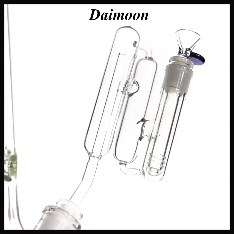 9 inch waterapparaatvanger met downstam in duidelijke percasvangers Roken Accessoires Ashcatcher voor glazen Bong DAB Rigs Pijp