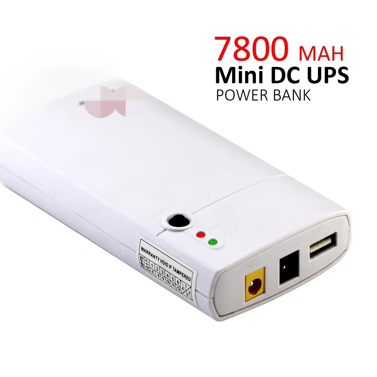 12V 7800MAH USB 2A 2 Way Output Powerbank DC Mini Ups Router