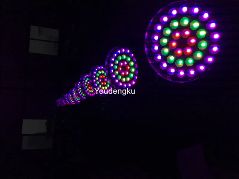 3 controle redondo LED WASH 36 * 10W 4-em-1 RGBW LYRE DMX Levo LED Zoom Movendo a cabeça da palco