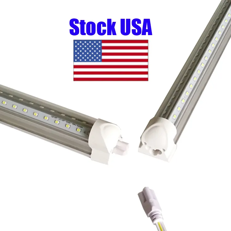 T8 8ft 72 Watt Integrated Tube Light V Shape LED Tube T8 4ft-8ft Cooler Door Freezer LED Lighting4ft 5ft 6ft 8ft V Shape Integrate