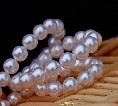 Colliers de perles 9-10mm, collier de perles blanches naturelles, Accessoires en or 17 pouces