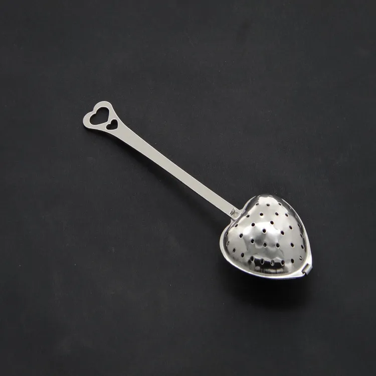 3 Style Tea spoon Heart Tea Infuser Heart-Shaped Stainless Herbal Tea Infuser Spoon Filter 304 Stainless Steel strainer Tools WX9-416