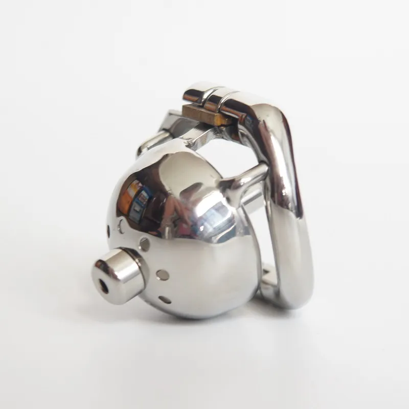 Ergonomiskt rostfritt stål Stealth Lock Male Chastity DeviceCock Cagefetish Virginity Penis Lockcock RingChastity Belt för Men2835097