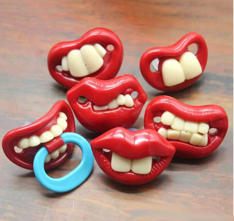 Baby Pacifier Cute Funny Teeth Beard Mustache Baby Pacifier Orthodontic Dummy Infant comfort toys Nipples Silica gel infant Pacifier