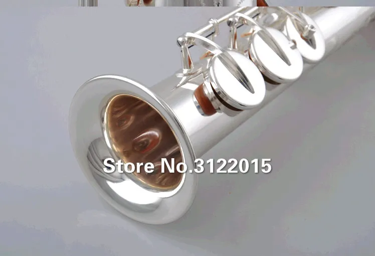 Yanagisawa S-WO2 S-902 sopran B B Rak Tube Saxofon Märke Kvalitet Mässing Silverpläterade instrument med munstycke