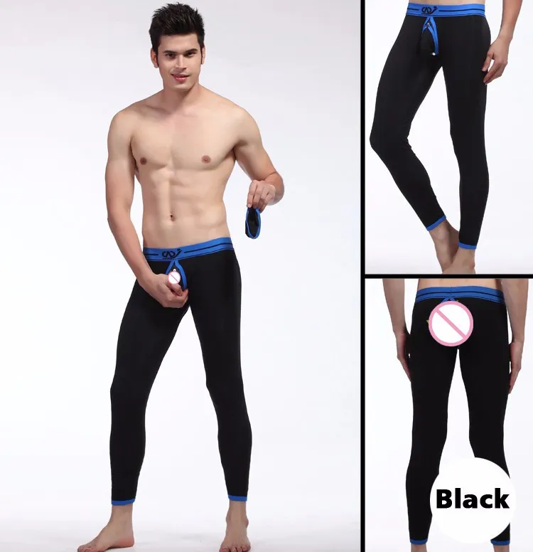 WANGJIANG Mens Winter Thermal Underwear: Cotton Long John Tight Pants With  Sexy Pouch, Low Waist Sleep Bottom, And Warm Patterned Leggings From Zhusa,  $13.17