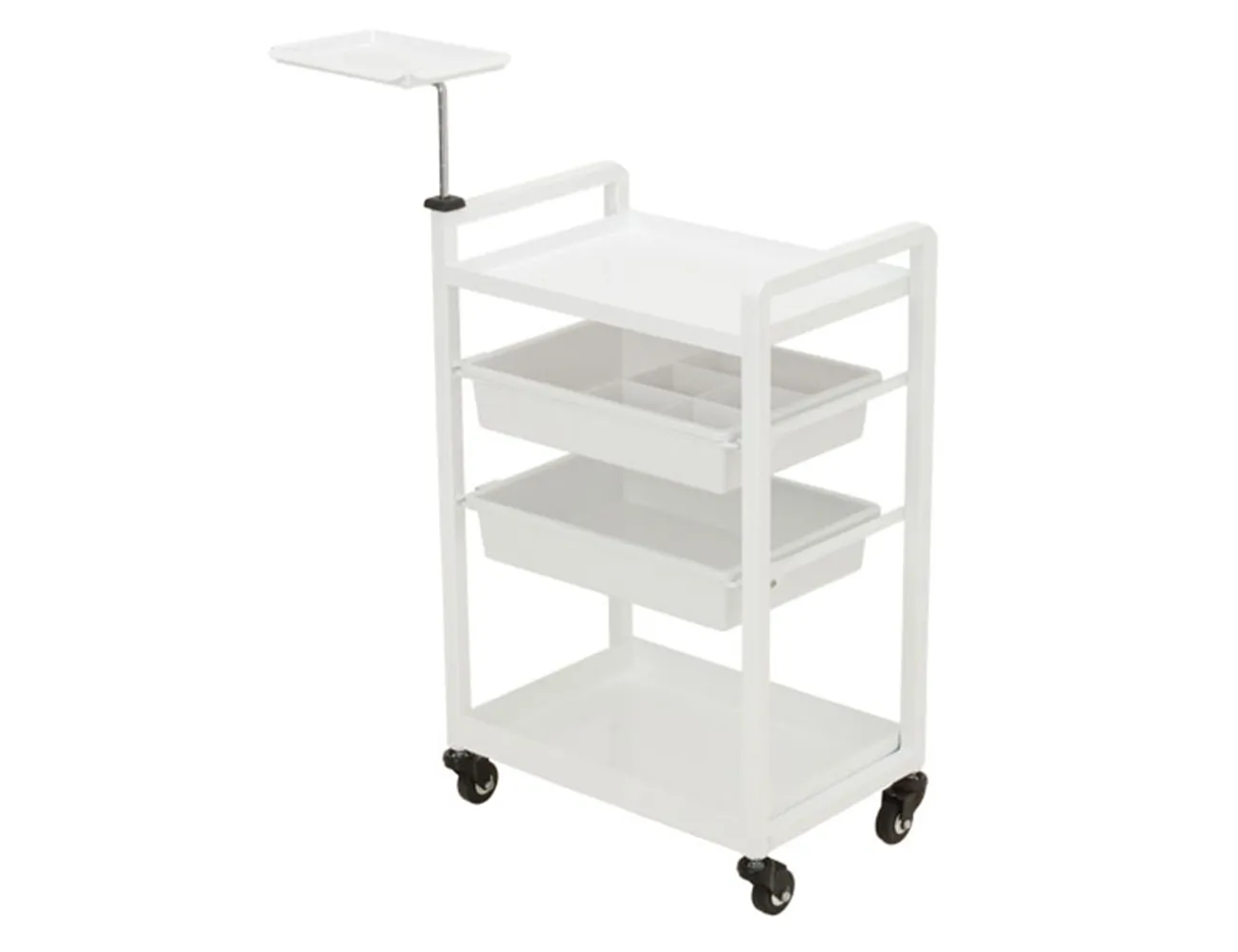 Chariot de chariot pour le visage Salon de beauté entièrement assemblé Organisateur de stockage de stockage Chariot blanc avec 4 tiroirs Elitzia ETST19