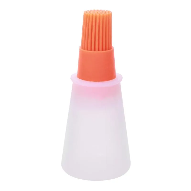 Creative Silicone Barbecue Oil Bottle Brush Heat Resisting Silicone BBQ Cleaning Basting Oil Brush useful and convenient 