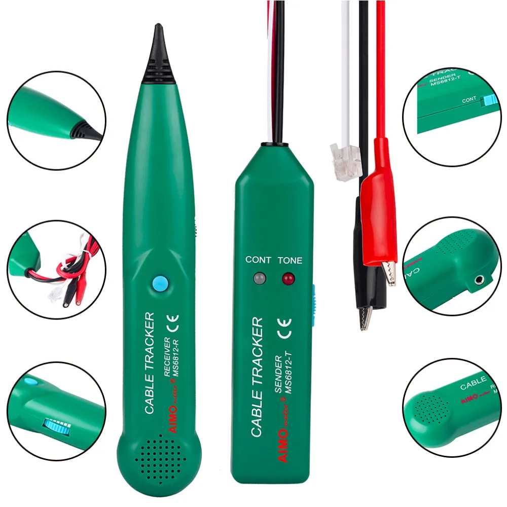 New 6F22 9V Telephone Phone Wire Network Cable Tester Line Tracker For ...