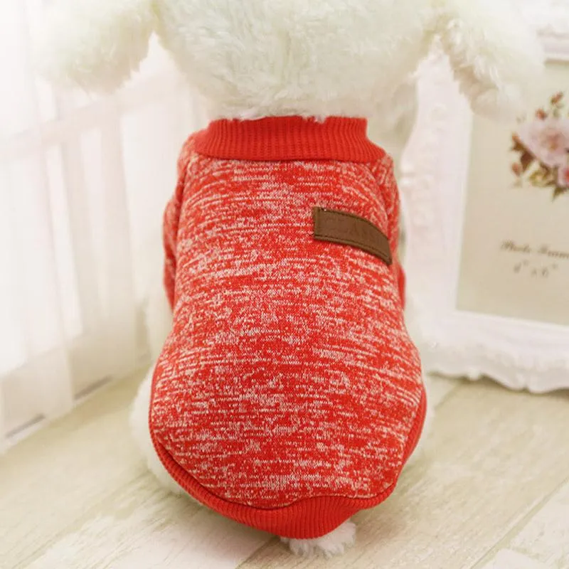 Classics Pet Dog Sweater Coat Clothes Autumn Warm Defensive Cold Cotton Puppy Cat Knitting Dogs Sweatershirt Apparel305l