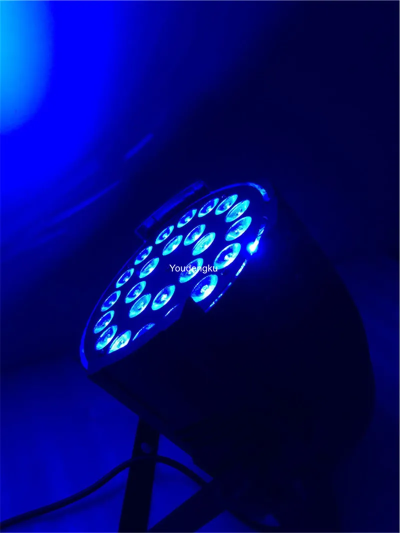 4 sztuki Dekoracje zdarzeń Oświetlenie 24x15W RGBWA 5IN1 LED Par Light DMX LED PA 64 SCEN Oświetlenie