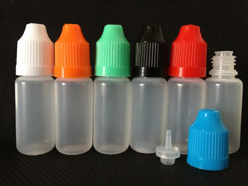 PE Needle Bottles 3ml 5ml 10ml 15ml 20ml 30ml 50ml 60ml 100ml 120ml Plastic Soft Bottle with Childproof Cap Thin Dropper Tips