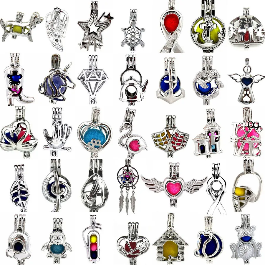 Locket Kafes Aşk İstek İnci / İnci mountings istiridye Gem boncuk - - Noel İnci Cage - Akoya İstiridye OLMADAN sizin seçim için 800 Tasarımlar