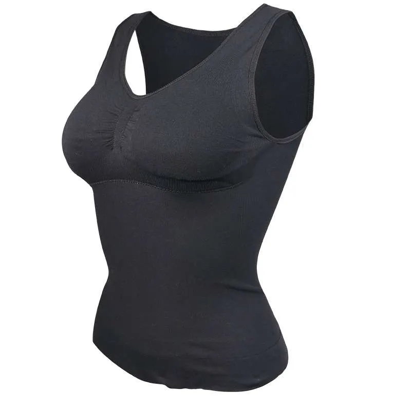 Plus Size Bra Tank Top Women Body Shaper Removable Shaper Underwear Slimming Vest Corset Shape 2018 new