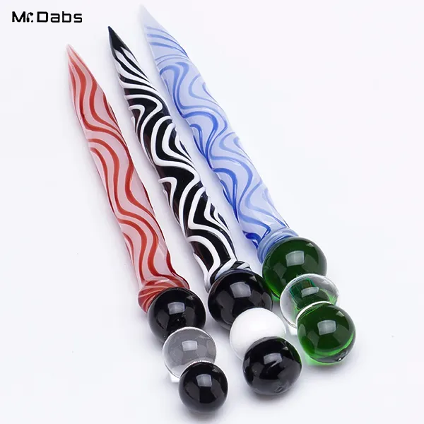 Glass Dabber Wax Dab Tool Smoking Accessories for Quartz Banger Nail Oil Vaporizer Dab Tools Thick Pyrex Glass Ball Carb Cap