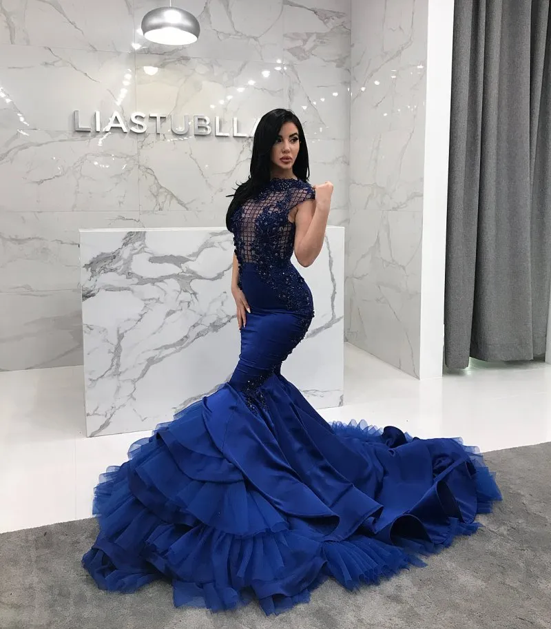 Robe sirene bleu marine 2025