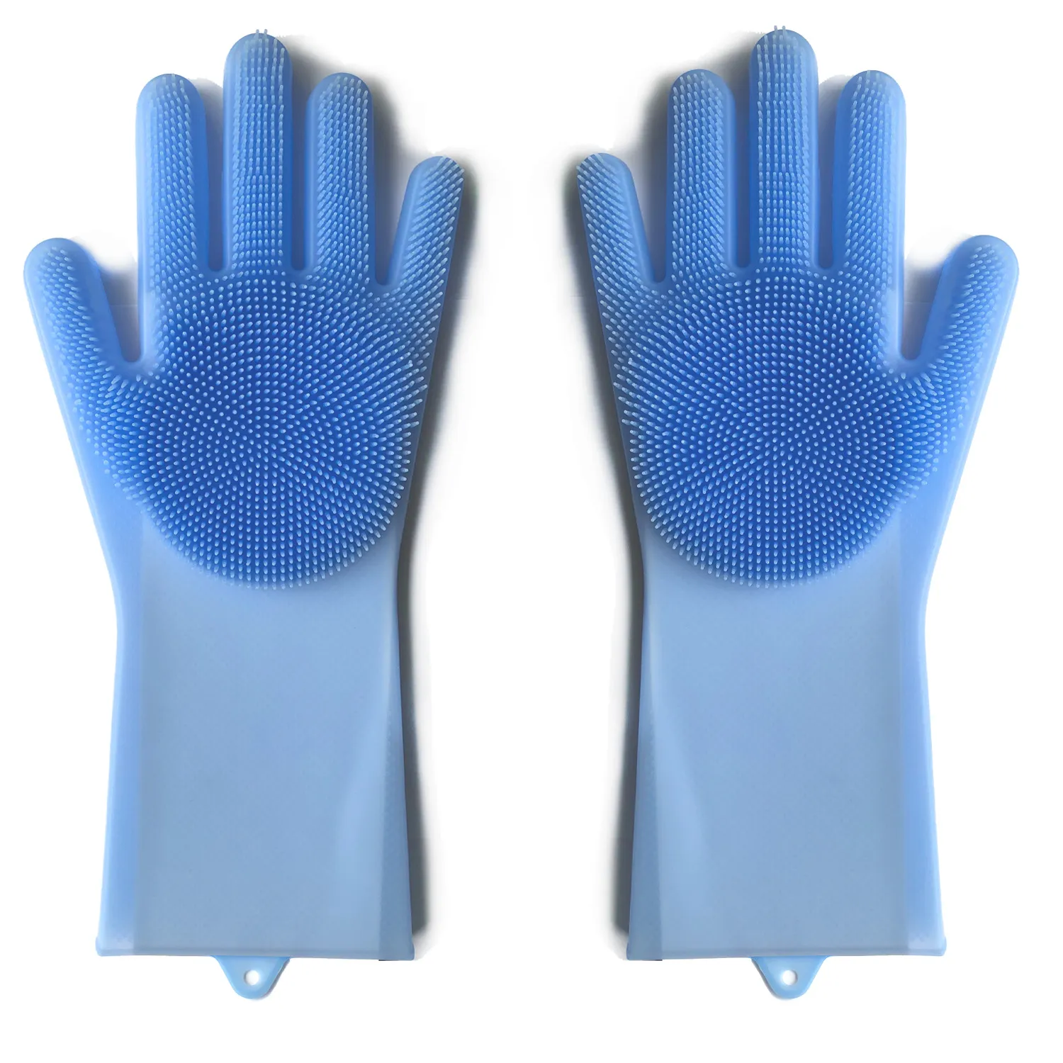 Gant en silicone pour vaisselle bleu x2