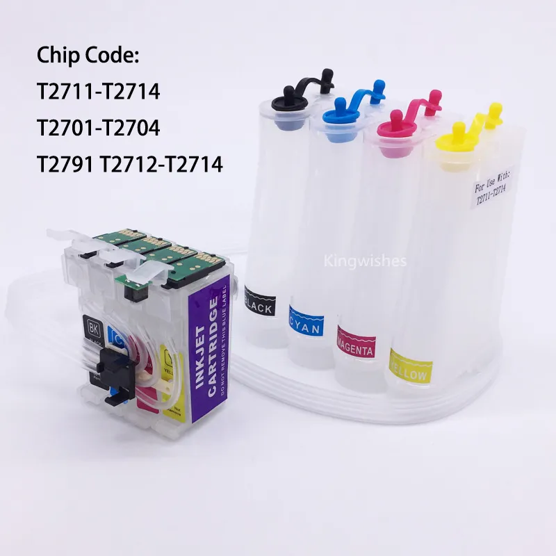 T2791 T2701 T2711-T2714 Empty CISS Ink System With ARC Chip For Epson WF-7110DTW WF-7610DWF WF-7620DTWF WF-3620 WF-3640DTWF Printer