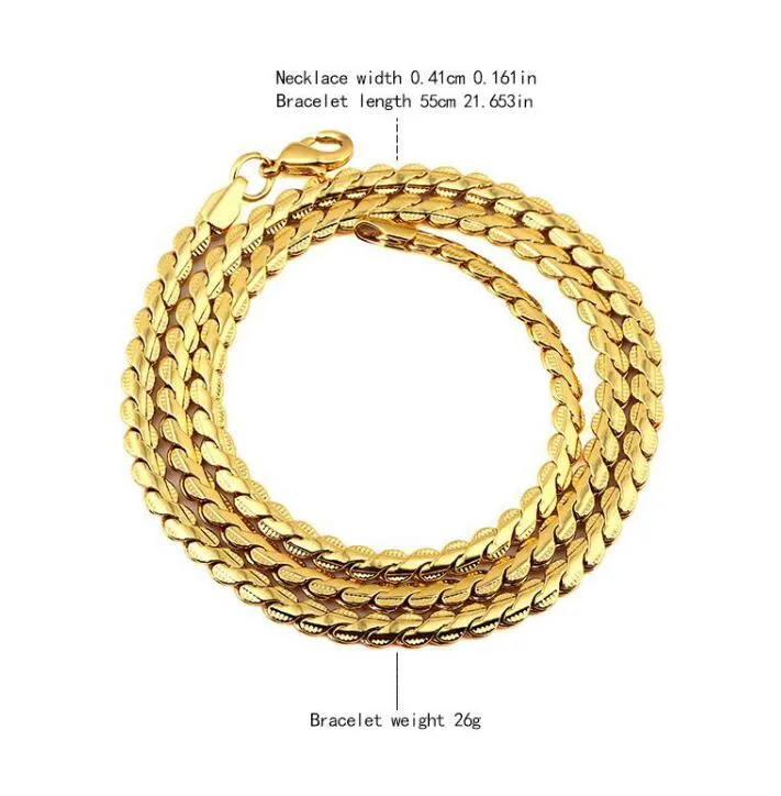 Hip Hop 55 cm Gold Chain Men Tide Brand Night Club Party Jewelry Chain Men High Street Rock Rapper Halsband 7218766