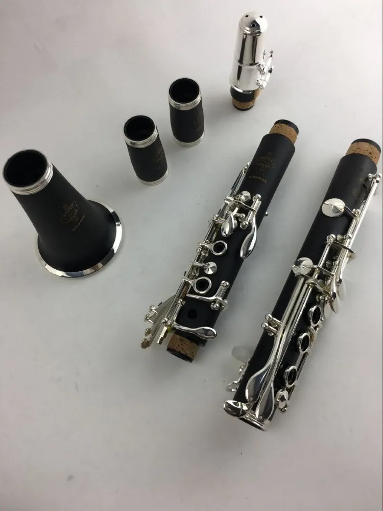 Ny buffé 17 Key BB Clarinet Crampon 1986 Klarinet B12 B16 B18 Nickelpläterad yta Bakelite Klarinett Musikinstrument Gratis frakt